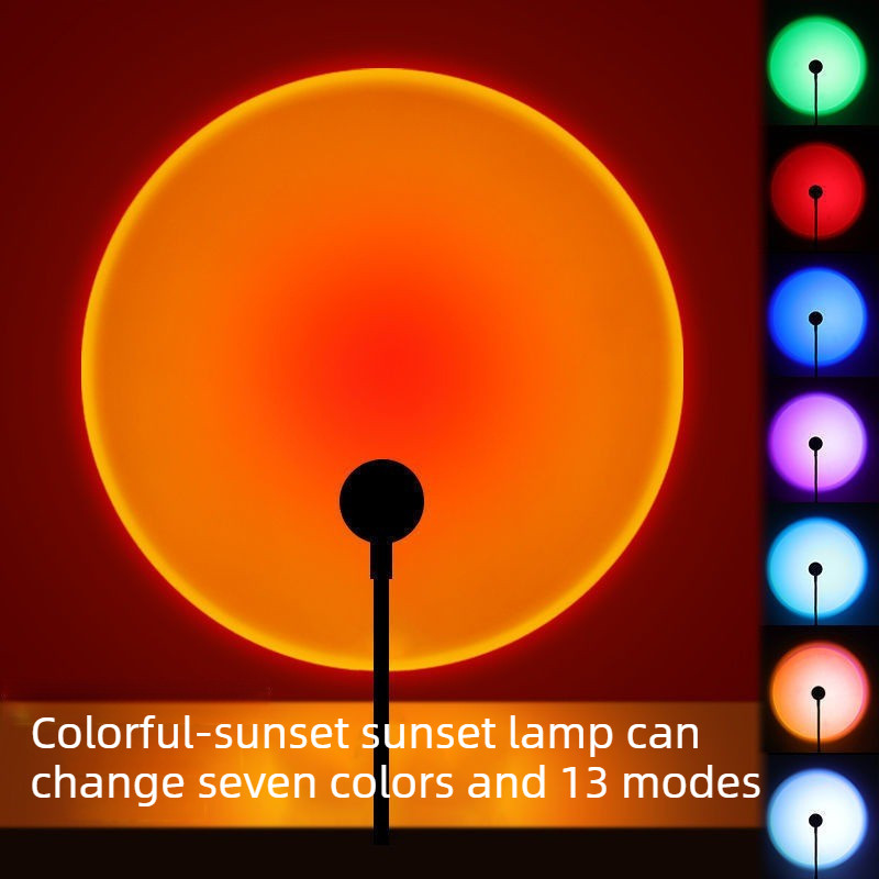 LED Sunset Lamp Projector Rainbow USB arging Sunset Ambiance Lamp Rainbow Atmosphere Effect Photogra