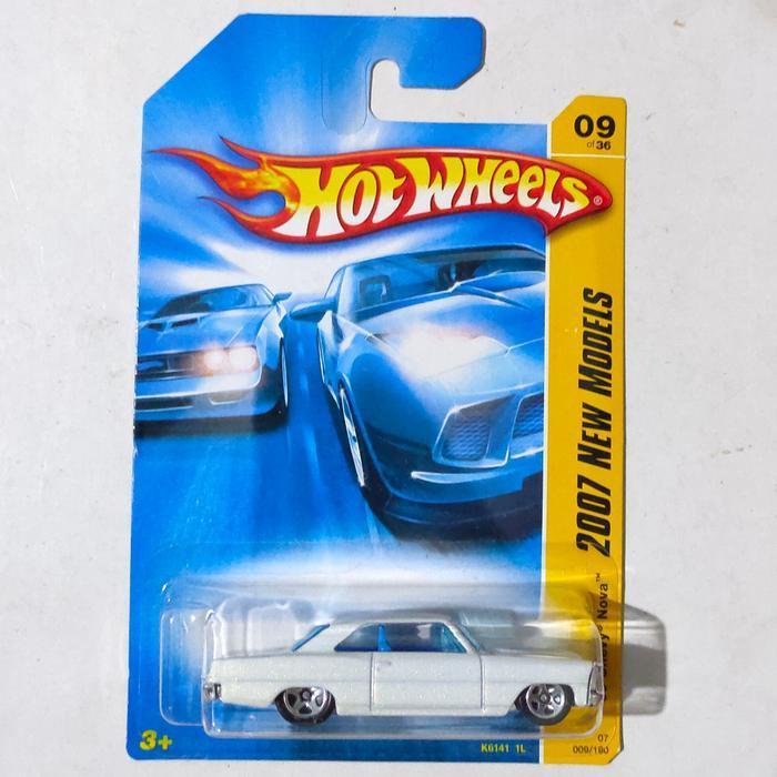 Mainan Hot Wheels 67 66 Chevy Nova putih 2007 First Editions New Models