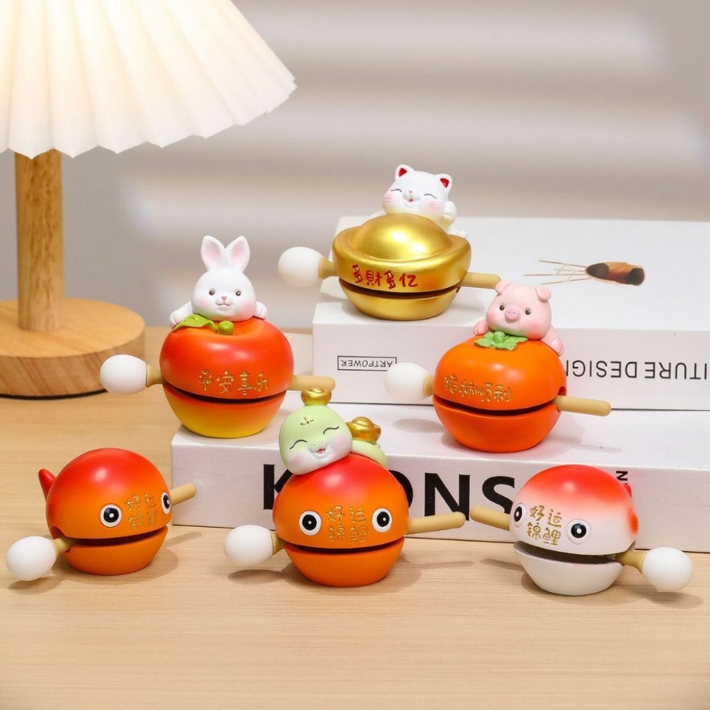 LS Wooden Fish Ornament Xiaomuyu Mu Yu Lucky Cat