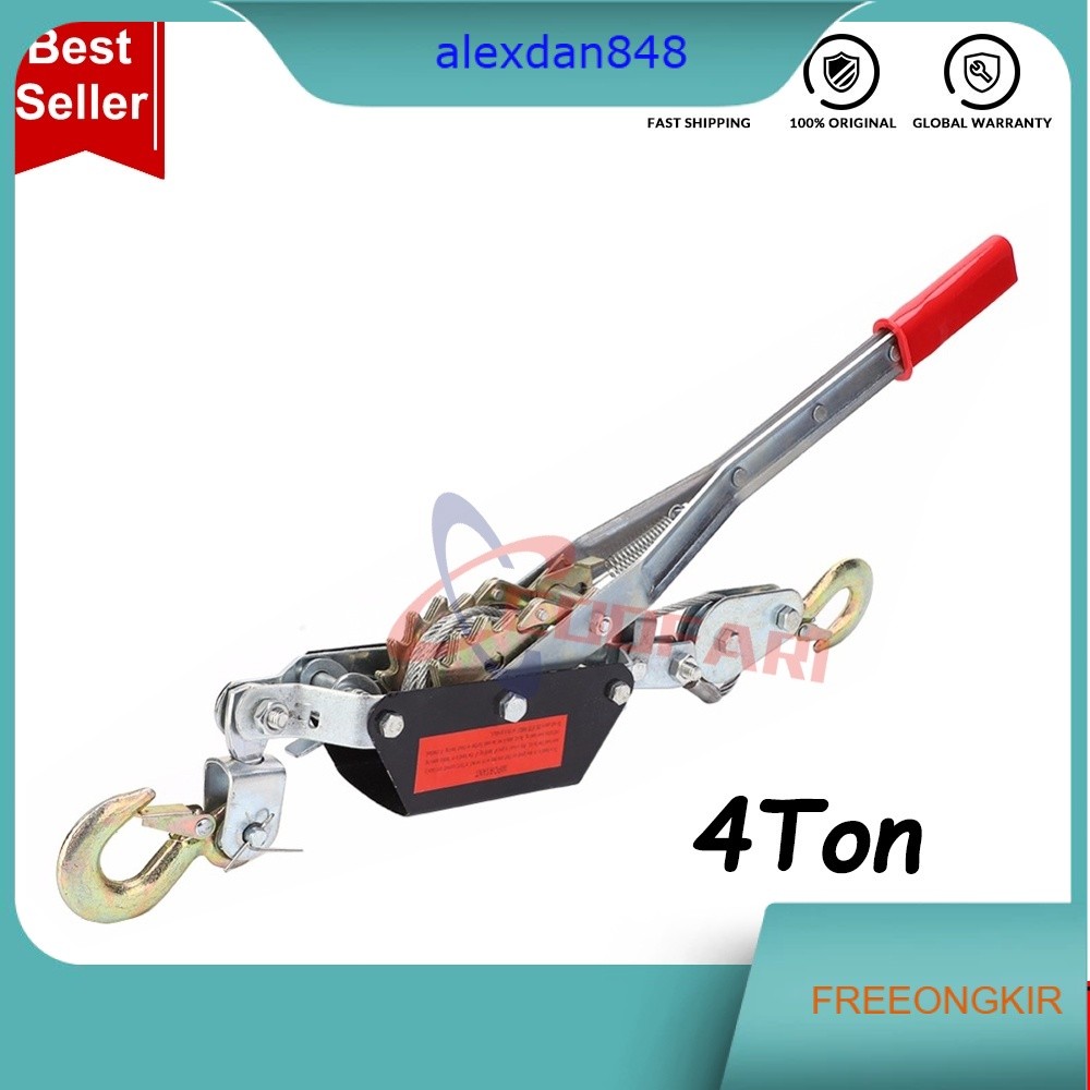 Hand Puller Rachet Tracker Hand Takel 4 TON - Katrol Sling - Hand Winch Offroad - Hoist Takel - Trek