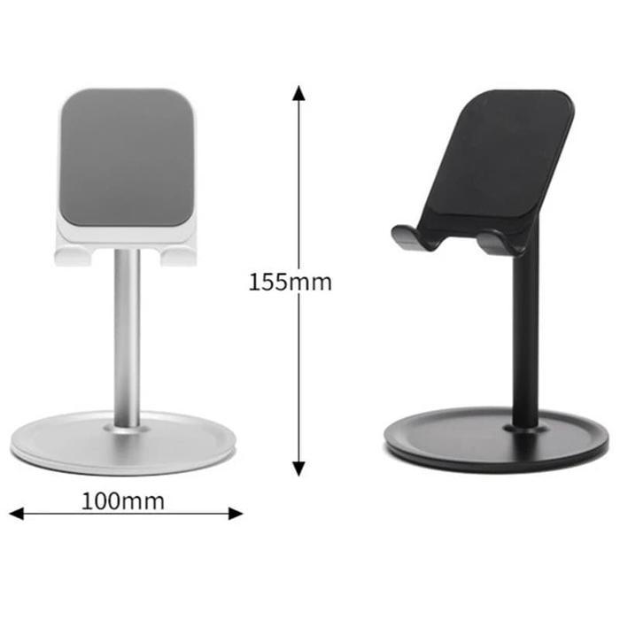 Holder Stand HP Meja Alumunium Alloy Holder Multi Angle Phone - Tablet - Black