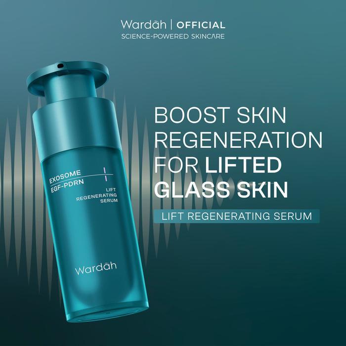 WARDAH Exosome + PDRN Lift Regenerating Serum, Glass Skin, Serum Mencerahkan Wajah (Clinic Treatment