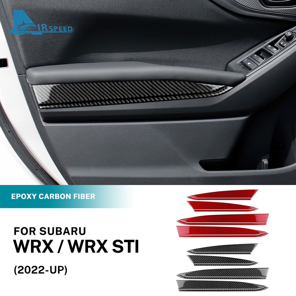 Real Soft Carbon Fiber Sticker For Su WRX/WRX STI 2022 2023 2024 Door Armrest Handle Decoration Trim