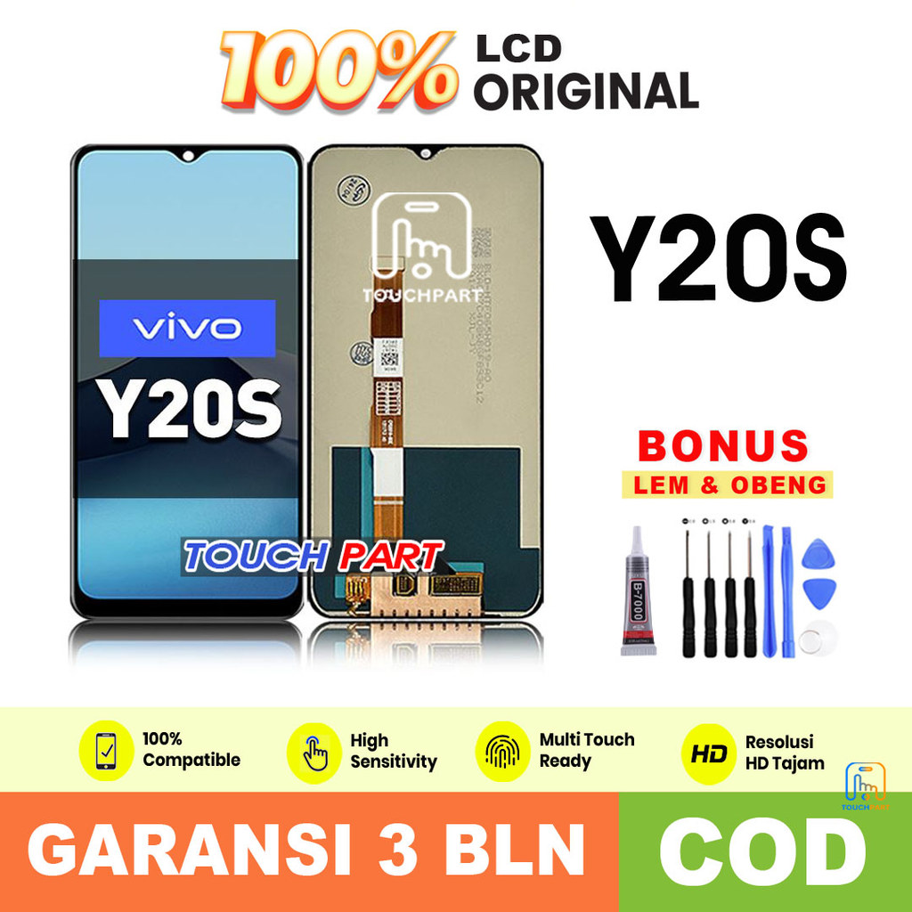 LCD VIVO Y20S Original Fullset Touchscreen asli ORI COD
