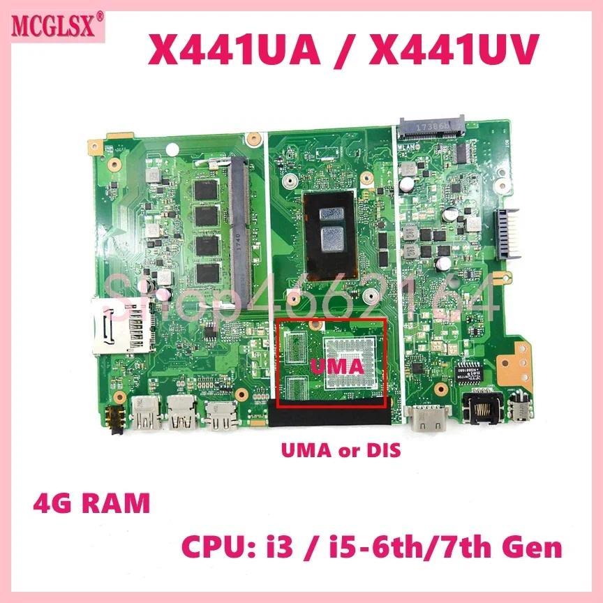 X441UV i3/i5/i7 CPU 4GB/8GB-RAM UMA/V2G Mainboard For ASUS X441U F441U A441U X441UAK X441UA X441UVK 