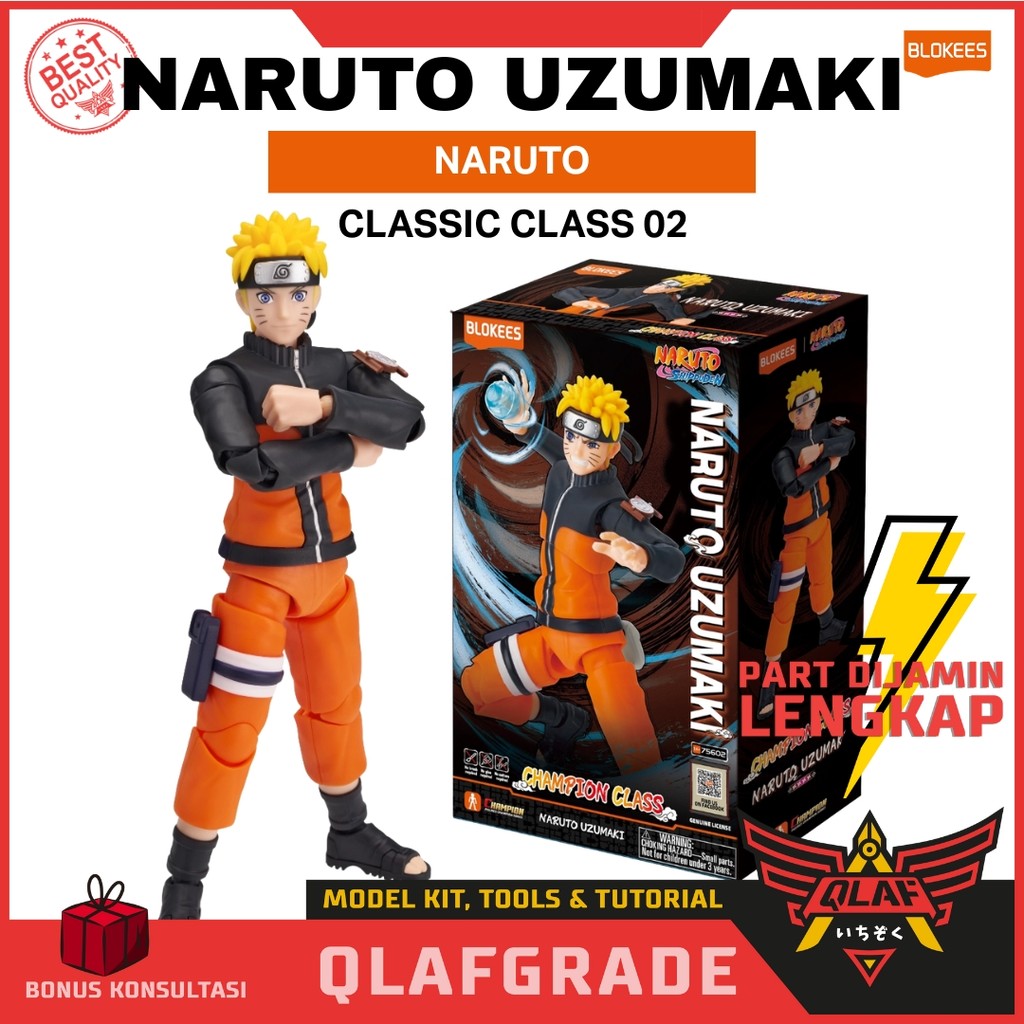 Blokees NARUTO UZUMAKI Naruto Classic Class 02 - model kit action figure mainan robot