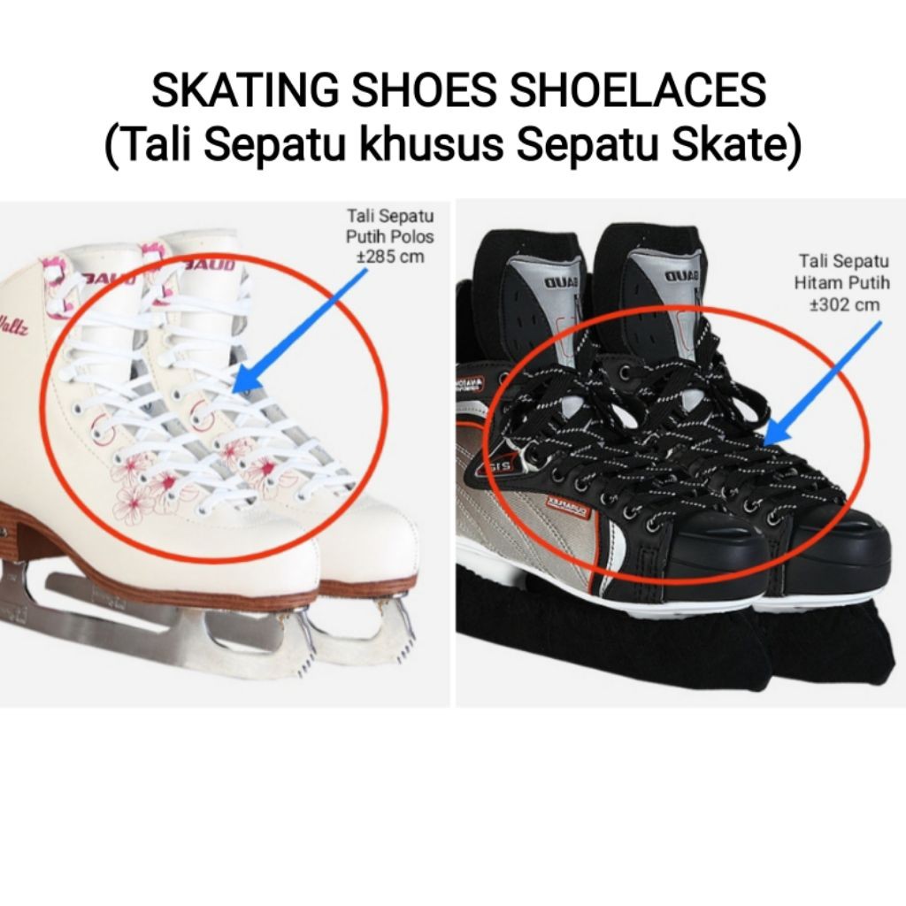 (arica56) Tali Sepatu Skate Reguler Shoe Laces Figure Ice Skating Inline Quad Hockey Seluncur Es Sep