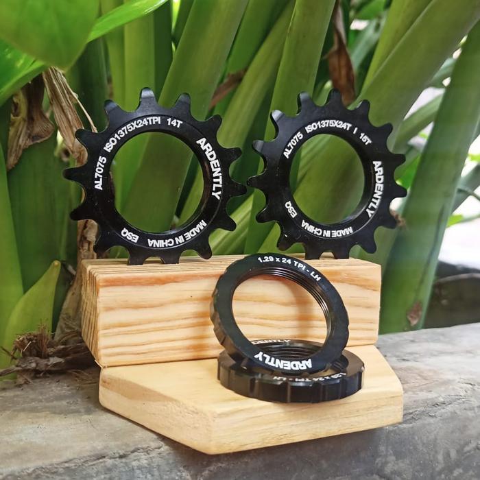 cogset ardently alloy fixie cog dan lockring - 17t
