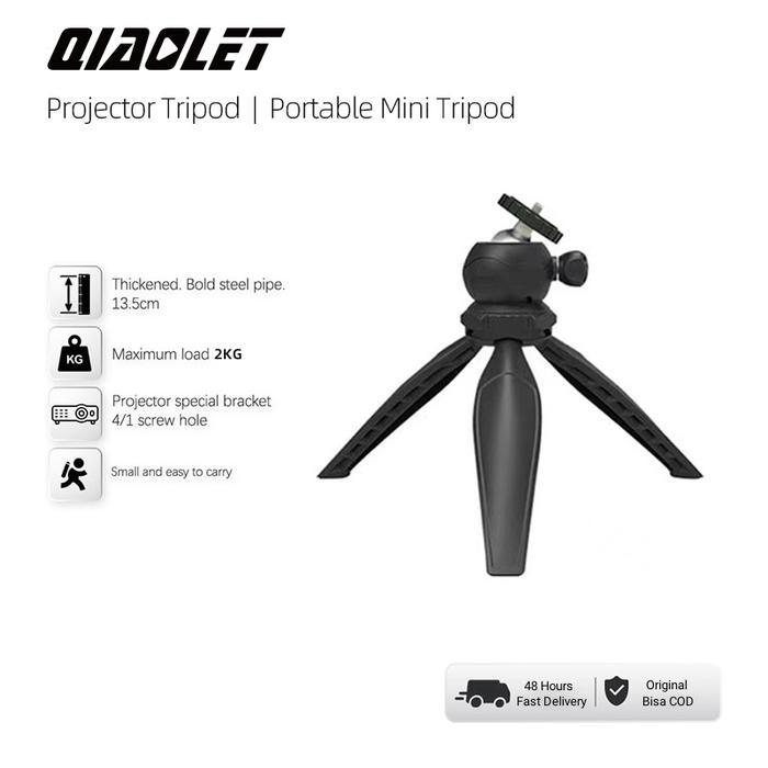 QIAOLET Proyektor Tripod Mini Portable Proyektor Stand 360°