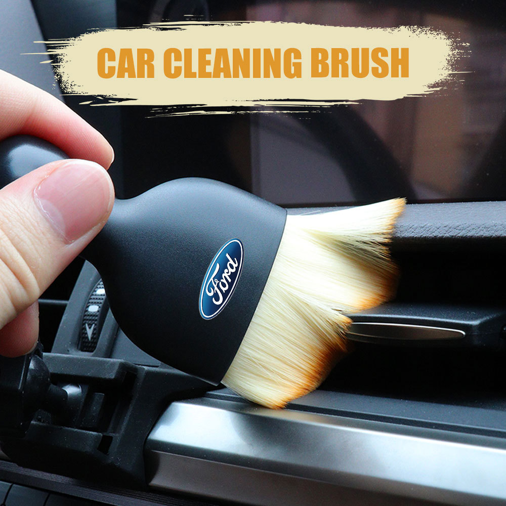 1pcs Car Dust Cleaner Air Outlet Cleaning Detailing Soft Brush For Ford Ecosport Transit Escort Focu