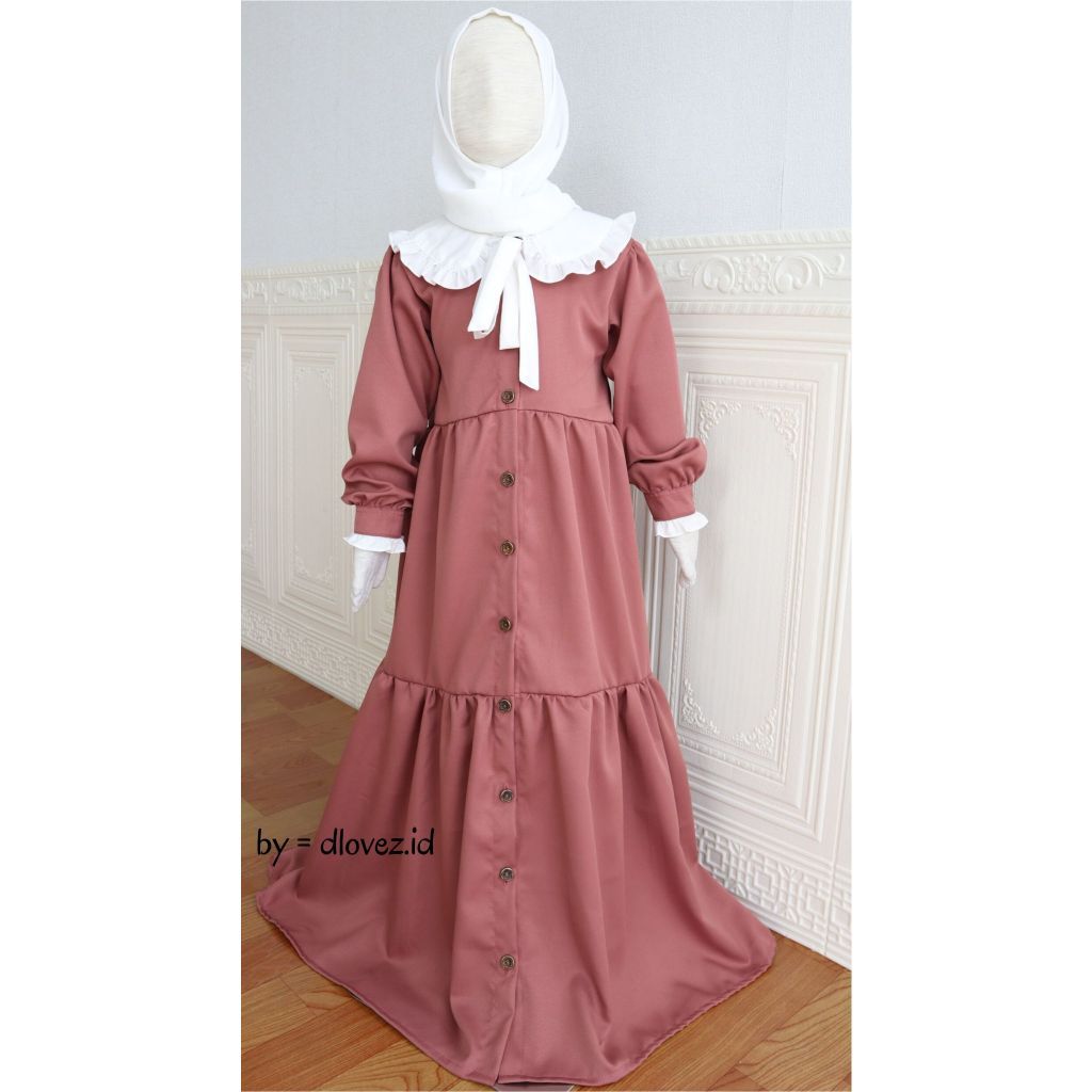 ARDIOSHOP Irene Gamis Polos Anak Perempuan Free Hijab Instan 1 - 14 Tahun