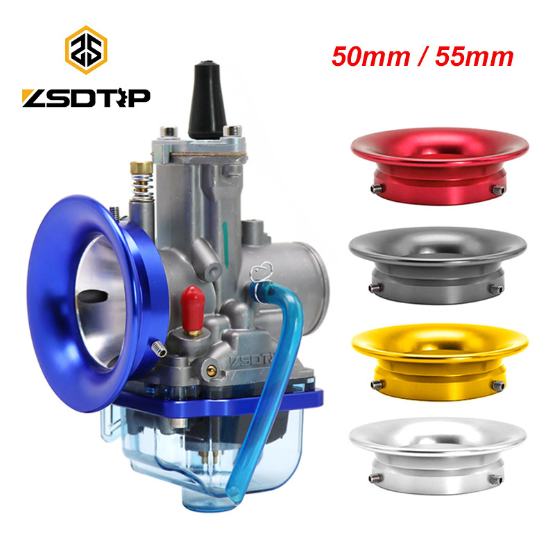 ZSDTRP 50/55mm Motorcycle Carburetor Air Filter Trumpet For PWK 21 24 26 28 30 PE 28 30 Carburetor T
