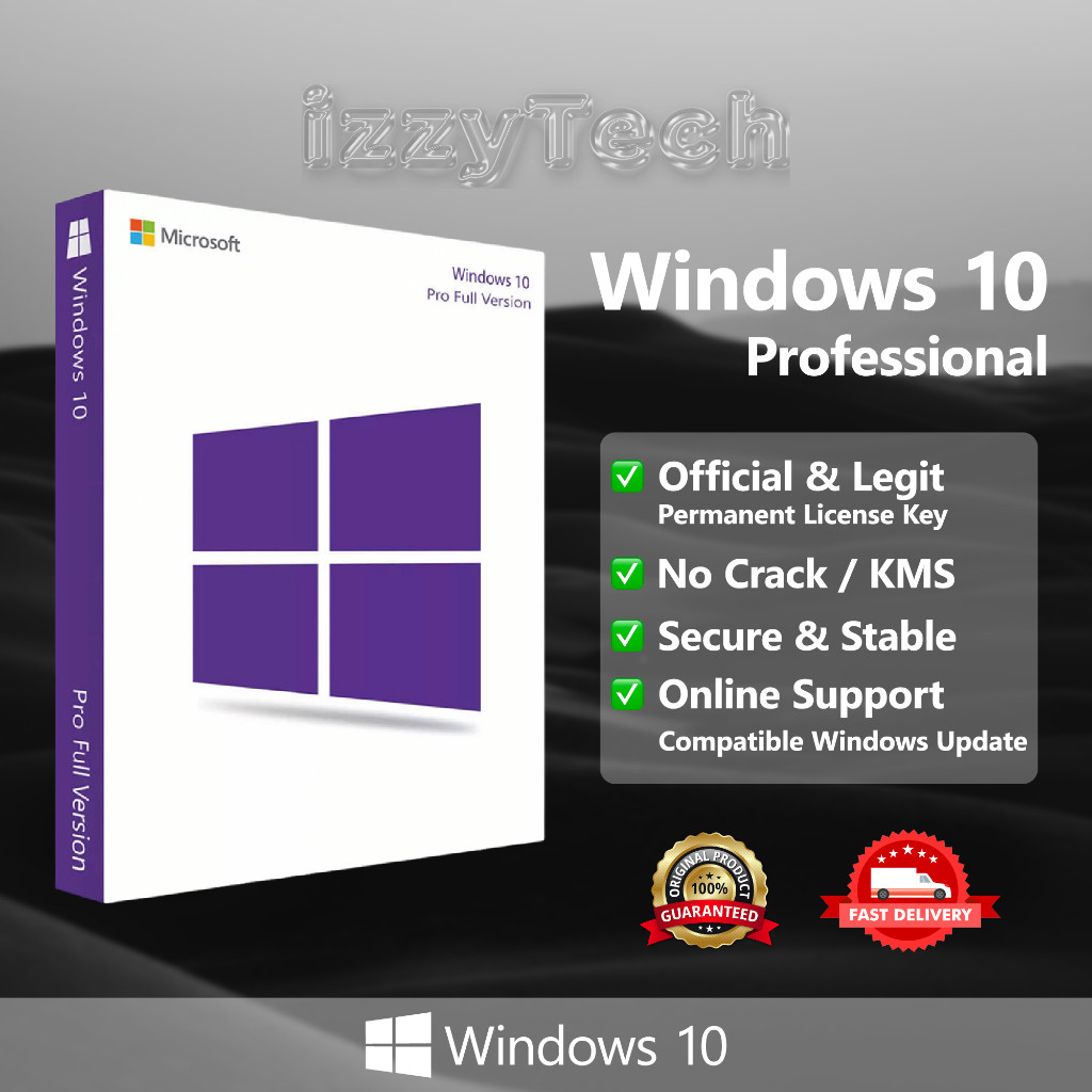 Windows 10 Pro / Home / Enterprise / IoT Enterprise LTSC Original License Key / Product Key Lifetime