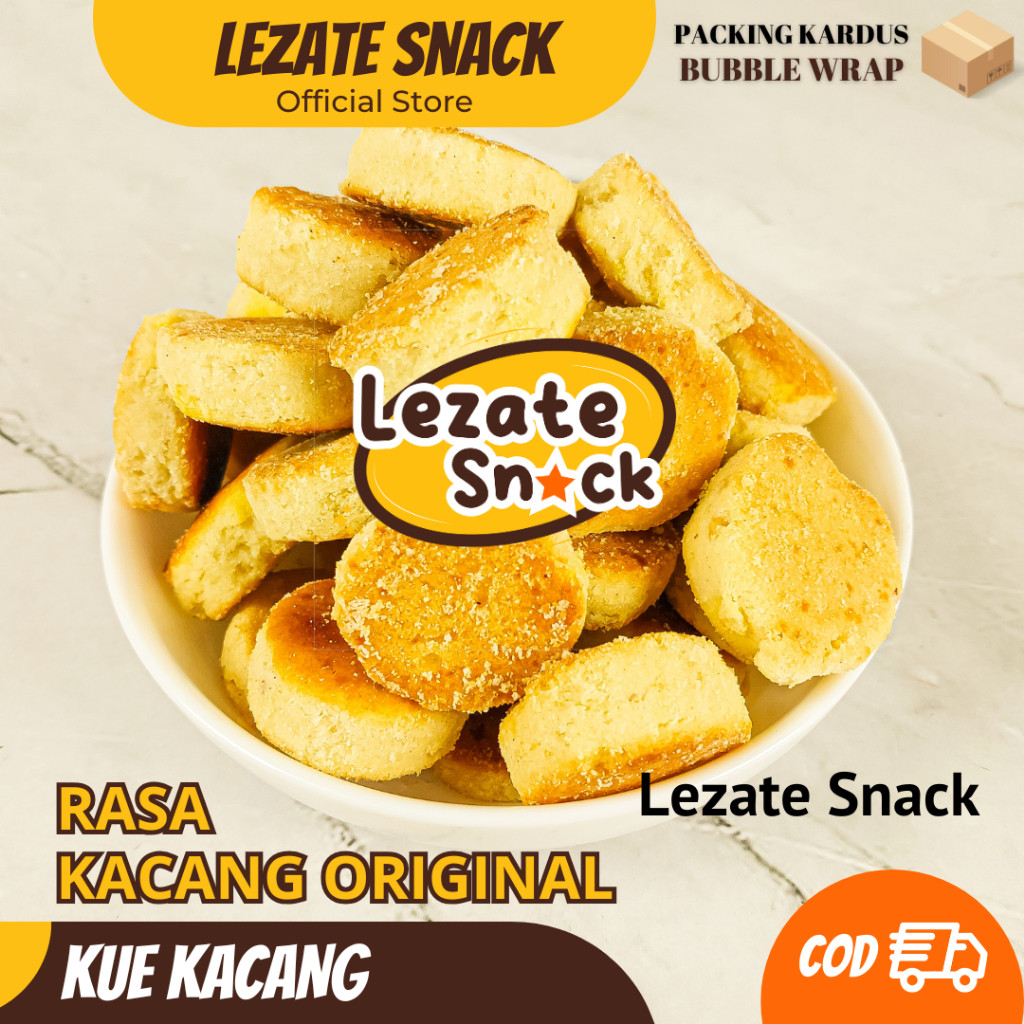 Kue Kacang Toples/ Roti Kacang / Roti Kering /Kue Kering Lebaran / Kue Kacang Mak Enak Lezate- kado 