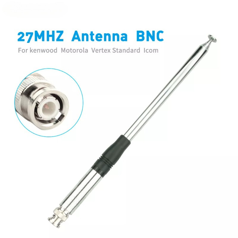 130CM/51.18in 27MHz CB Rao Telescopic Antenna BNC Male Connector Rao for Cobra HH50WXST HH50 CB Walk