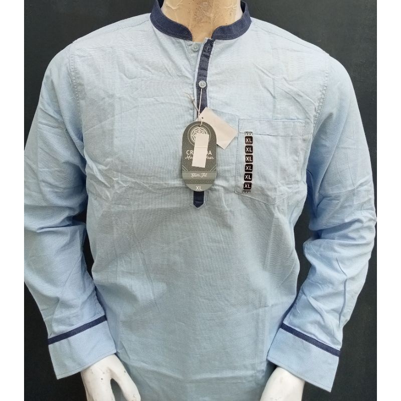 KEMEJA KOKO CRESSIDA LENGAN PANJANG SLIM FITT ORIGINALpakaian pria lainnya