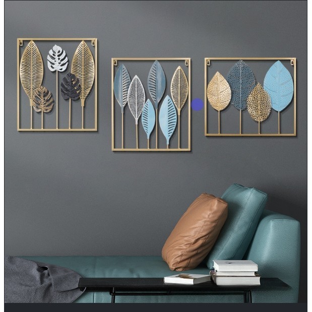 Hiasan Dinding Besi Aesthetic Frame Metal Hiasan Dinding Ruang Tamu Modern