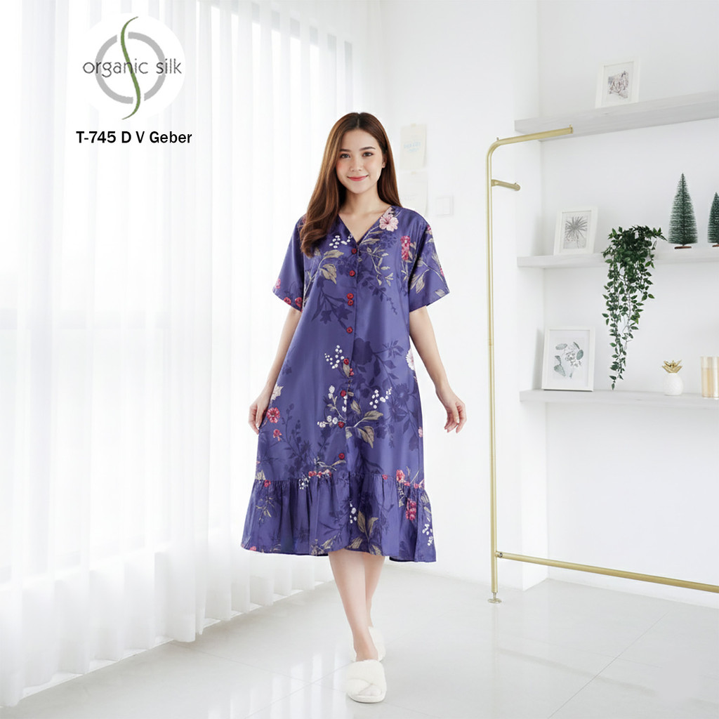 GREET NIGHT WEAR - Daster Organic Silk GREET model : T-745 / DV GEBER