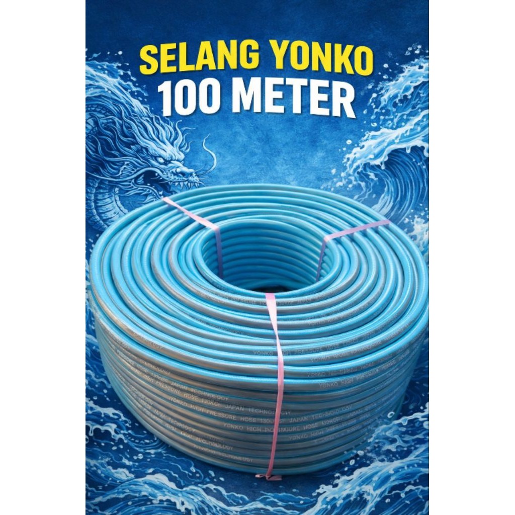 SELANG ANGIN KOMPRESOR 100 METER 3PLY YONKO TERBAIK