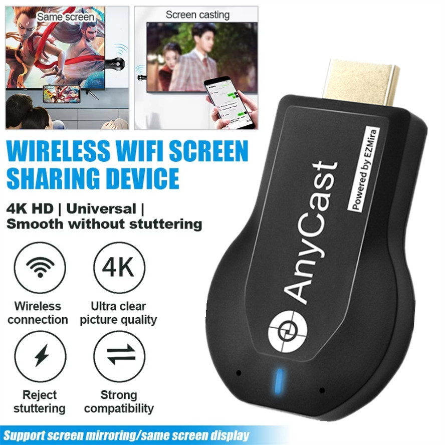 WvvMvv 4K 1080P M2 Plus Wireless WiFi splay HDMI-Compatible TV Dongle Receiver for DA Airplay Miraca