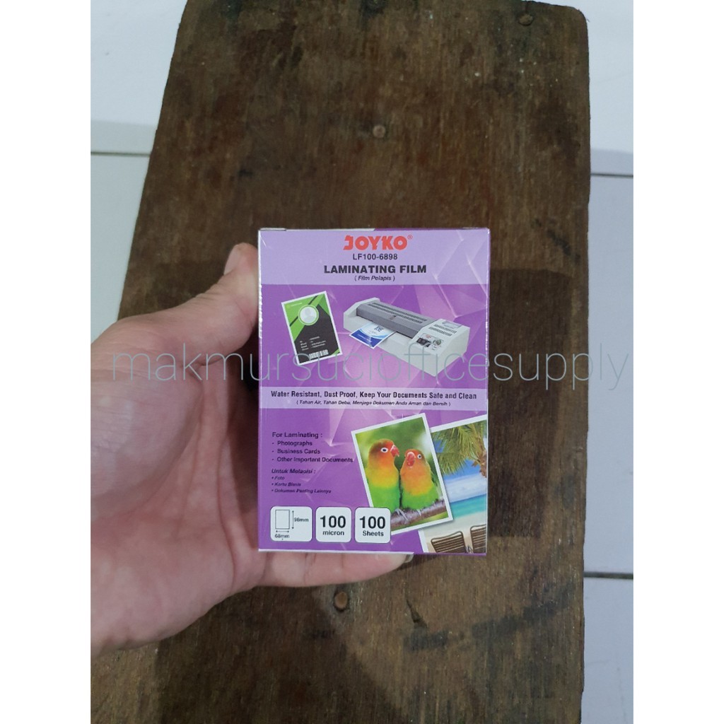 Plastik laminating joyko ktp 100 micron laminasi