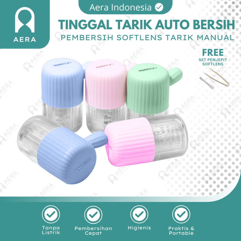 EYEKAN Alat Pembersih Softlens Steamer Tarik Manual Dua Arah Model Kaktus | Mesin Pencuci Kontak Len