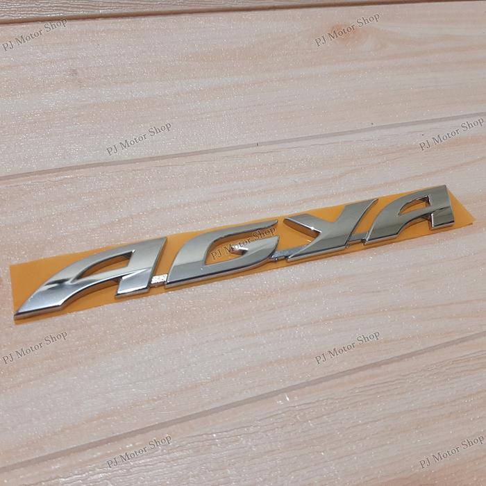 EMBLEM LOGO AGYA TOYOTA AGYA CHROME ORIGINAL