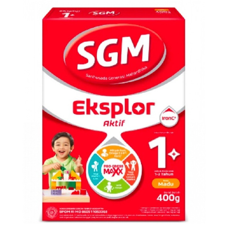 SGM Eksplor 1+ Pro-Gressmaxx Susu Pertumbuhan Madu Box 400 Gram Pusat Grosir