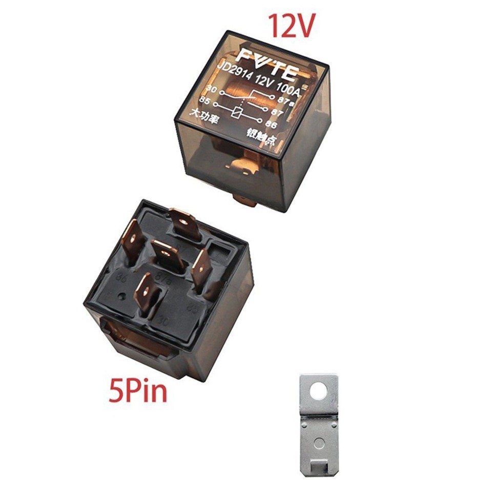 100A 12V 24V Waterproof Car Relay 5 Pin SPDT for Automotive Electrical Systems Featuring Reliable Mo