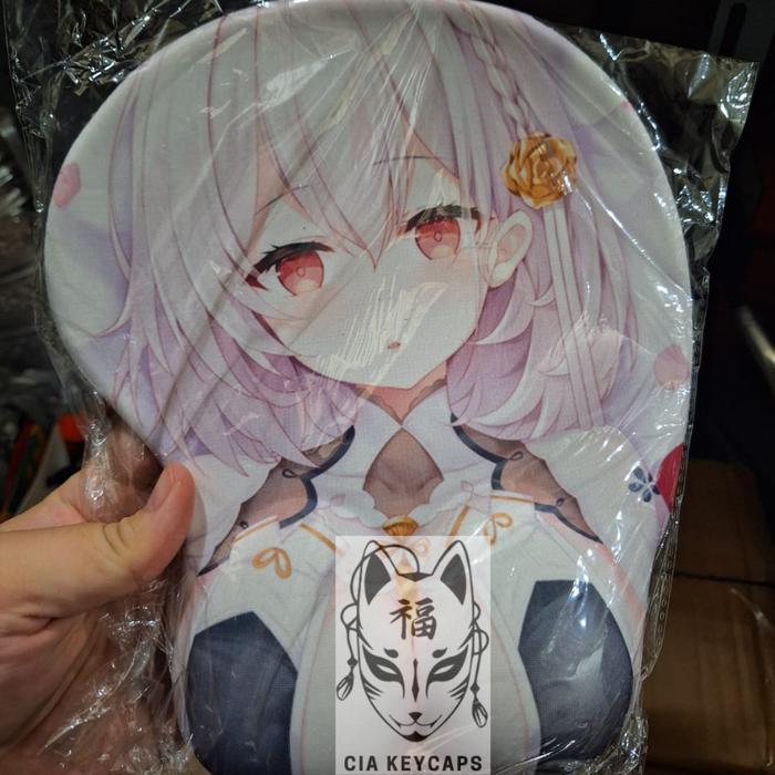 3D Mouse pad Oppai Anime Mousepad Import Genshin Demon Slayer Rem - 3