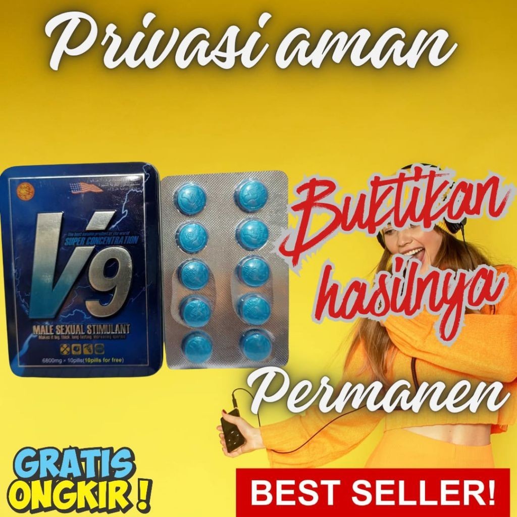 V9 kapsul obat herbal meningkatkan vitalitas pria 100% original v9 kapsul asli