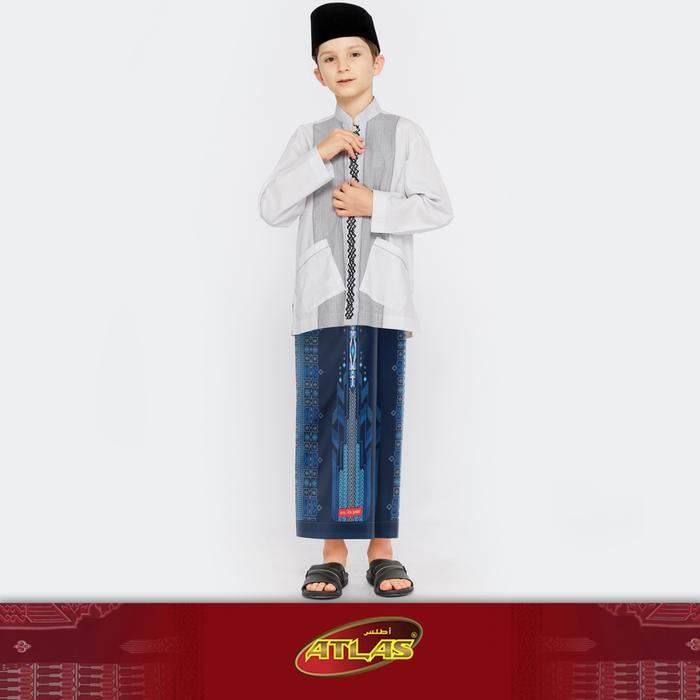 Sarung ATLAS Junior Kembang SGF Biru - Biru
