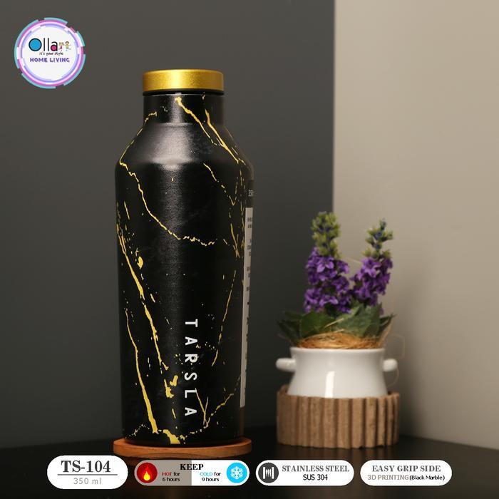 Botol Minum Thermos Copper Gold TS-104 Stainless Steel Tumer Printing Series Vacum Flask 350 ML Taha