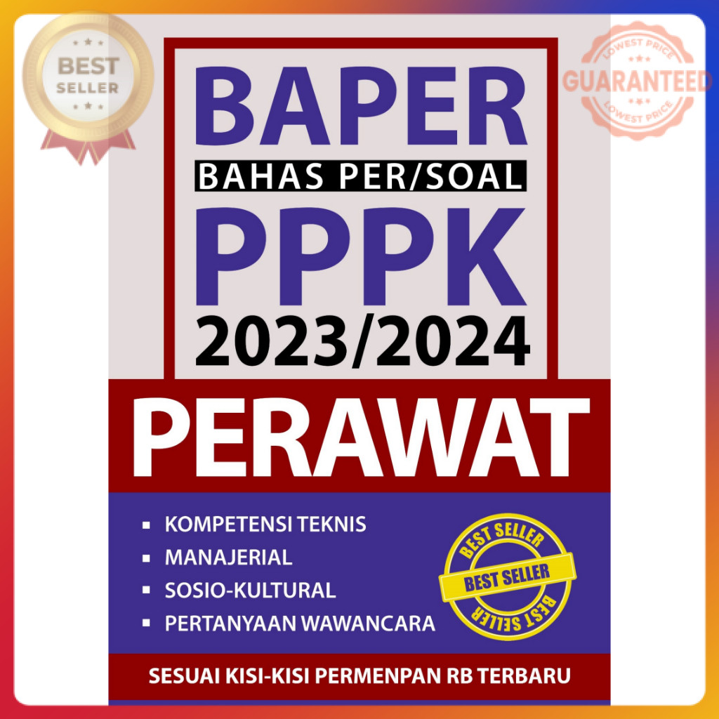 BAPER BAHAS PER/SOAL PPPK 2023/2024 PERAWAT IDO134 BukuAsn.id