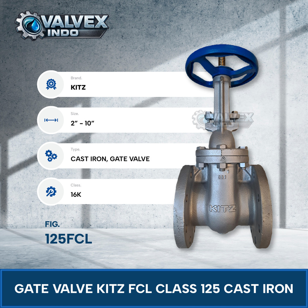 GATE VALVE FCL KITZ 5" INCH CLASS 125 CAST IRON ORIGINAL T1655