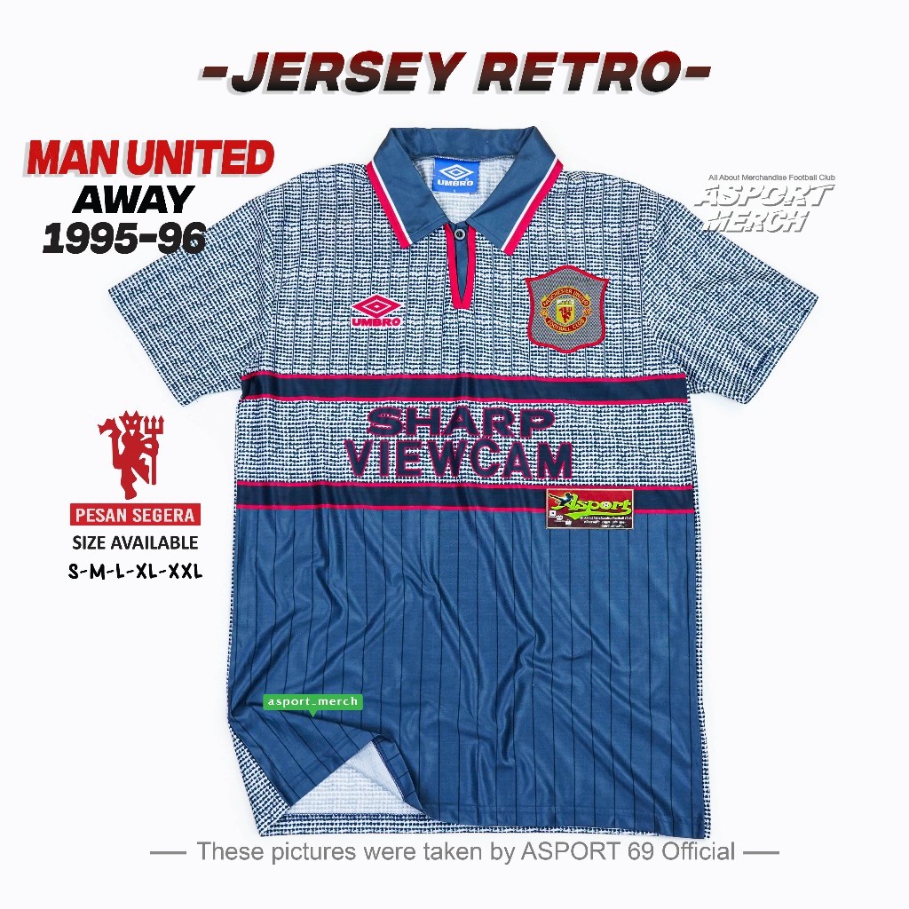 RETRO MU MAN UNITED AWAY 1995 1996