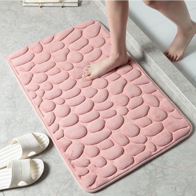 LANGSUNG KIRIM H627 Keset Kamar Mandi Kualitas Bagus / Keset Kaki Anti Slip Motif Batu & Kaki /