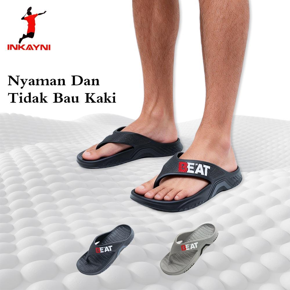 INKAYNI sandal jepit karet pria empuk sandal jepit pria Ringan Casual Dan Anti Licin Sepatu sandal p