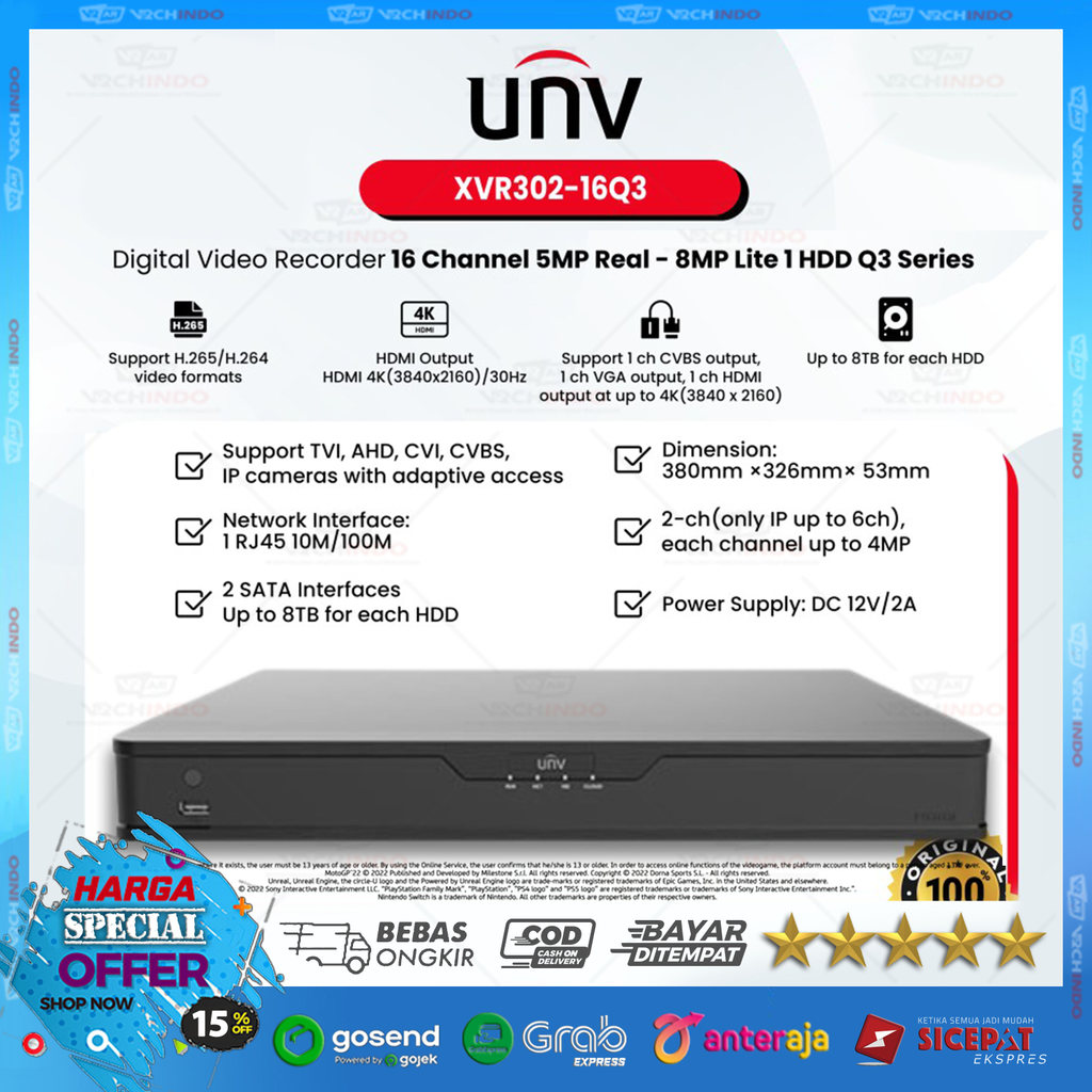 UNIVIEW XVR301 Q Series / XVR302  XVR 4CH / 8CH / 16CH / 32CH Channel | XVR CCTV All Series 