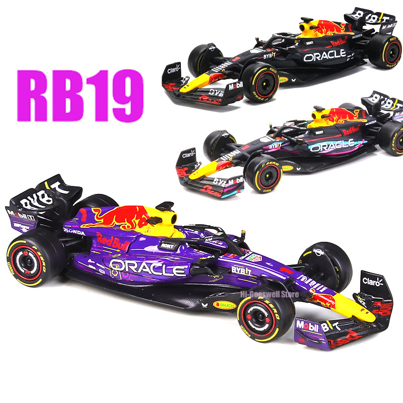 Bburago 1:43 Red Bull Racing TAG Heuer RB19 Miami GP F1 Formula Car Die Cast Vehicles Collectible Mo