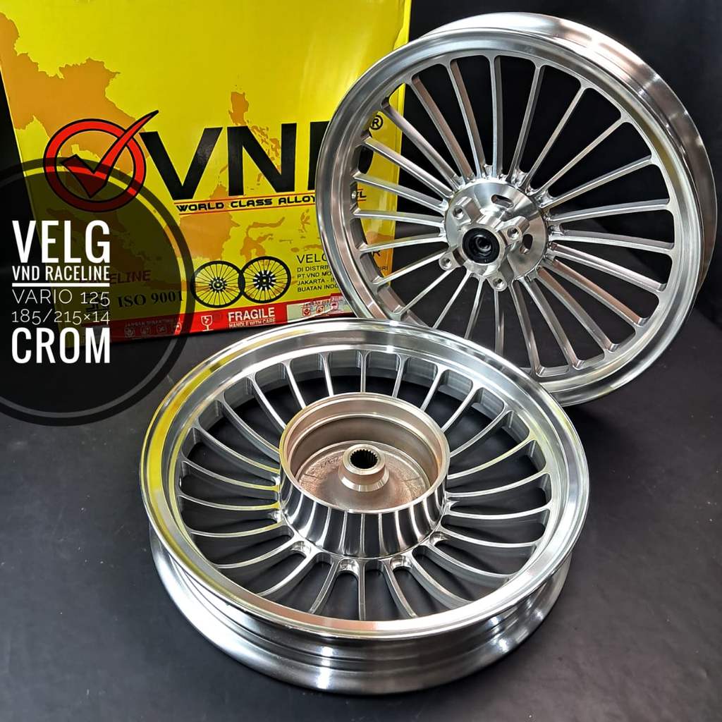 Velg VND Raceline Vario125/Vario150  185/215x14 Putih hitam Crom Ungu
