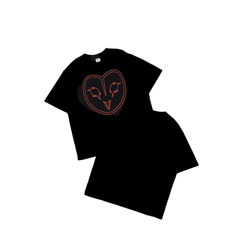 DREAMBIRDS " KRUEGER "SS  T-SHIRT BLACK WASHED OVERSIZED