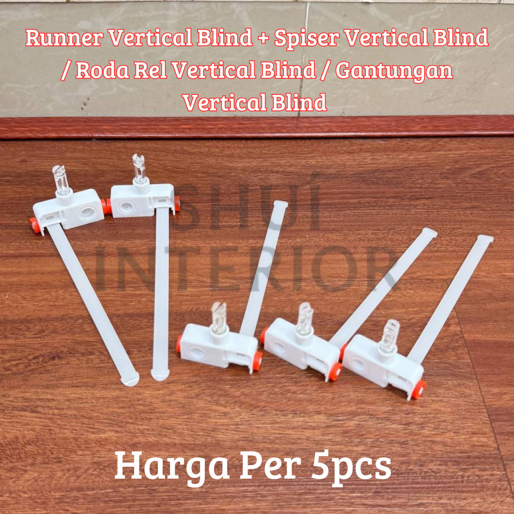 ( 5pcs ) Runner Vertical Blind + Spiser Vertical Blind / Roda Rel Vertical Blind / Gantungan Vertica