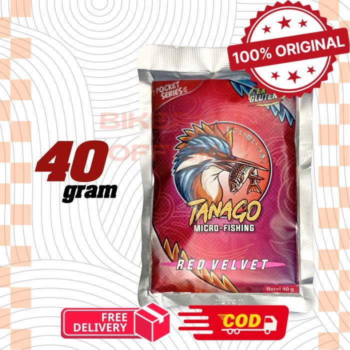 Tanago Red Velvet Plus Gluten  Tanago Red Velvet Micro Fishing - Pocket 40g -biken