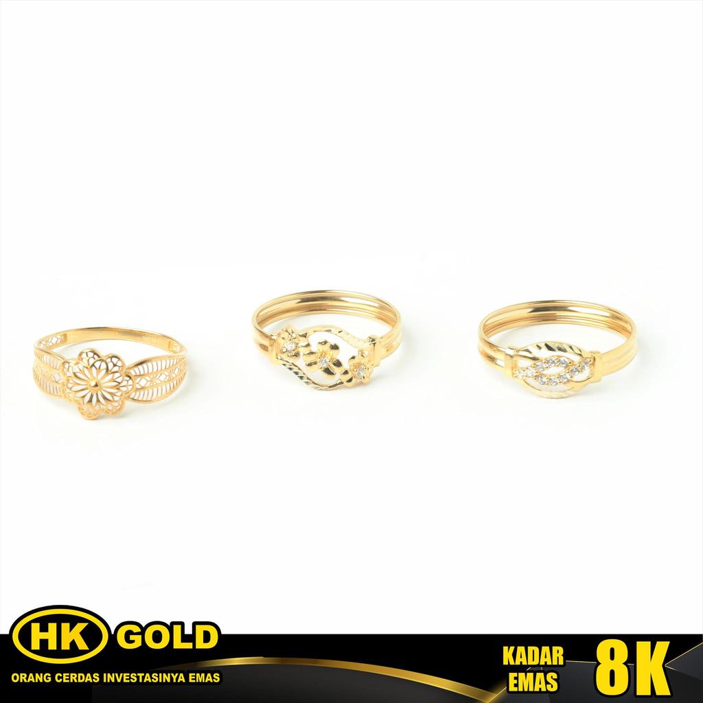 CINCIN EMAS 8K Cincin Emas Wanita Type 1801 HK GOLD