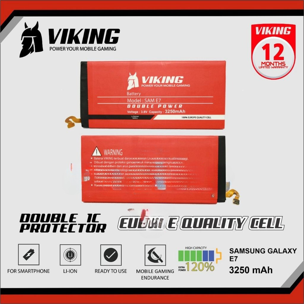 ISP TOOLS Baterai Viking Double Power - Samsung Galaxy E7 2015 / E700 / SM-E7000 / SM-E7009 / SM-E70