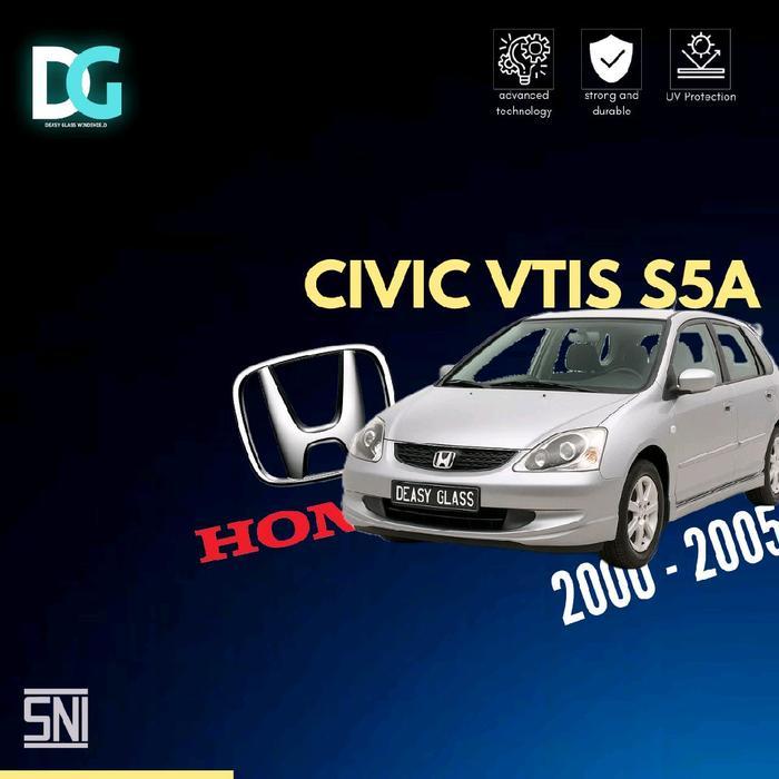 Kaca Belakang Honda Civic 2000-2005 VTIS S5A 7th Gen Hatchback 3 Pintu