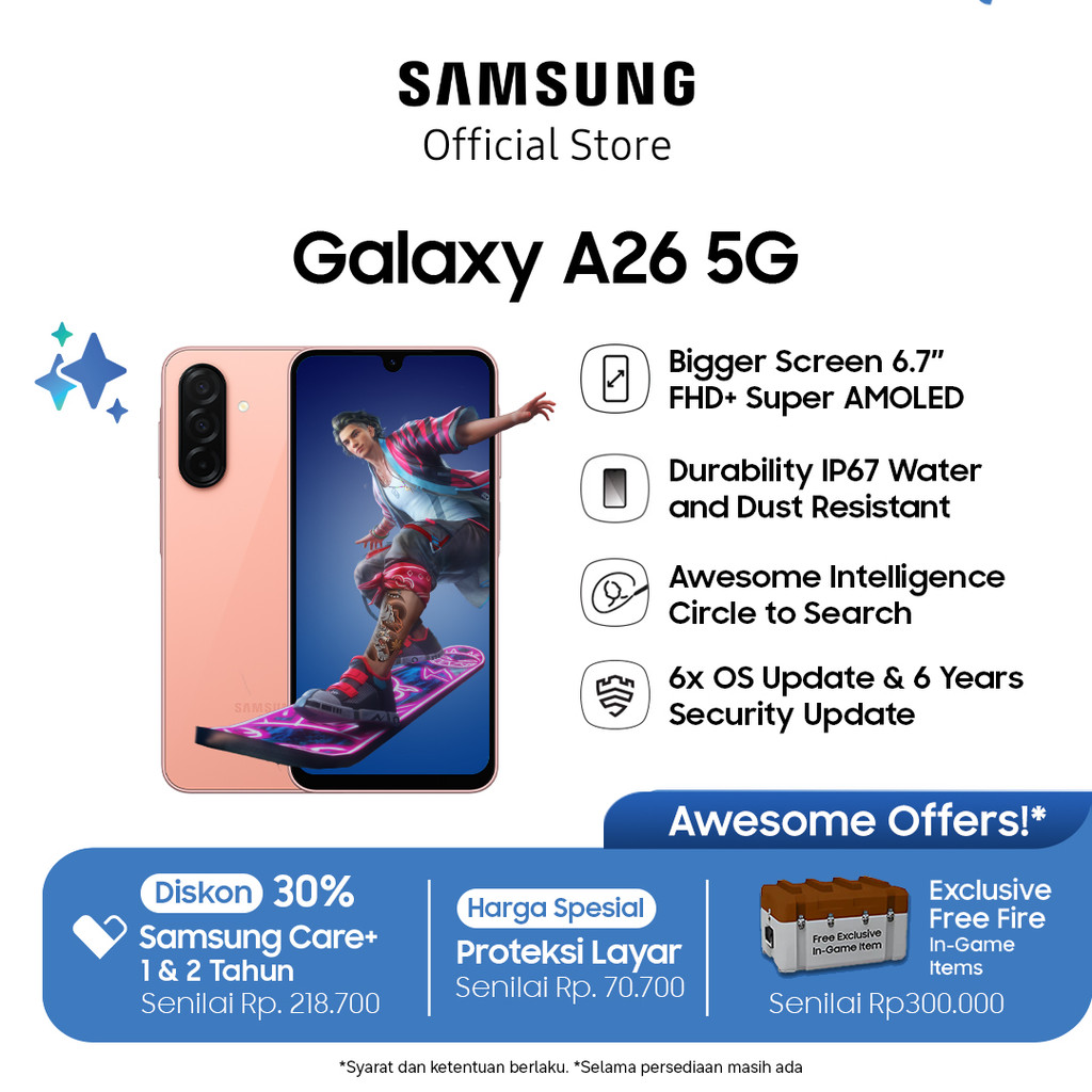 Samsung Galaxy A26 5G 8/256GB - Peach Pink