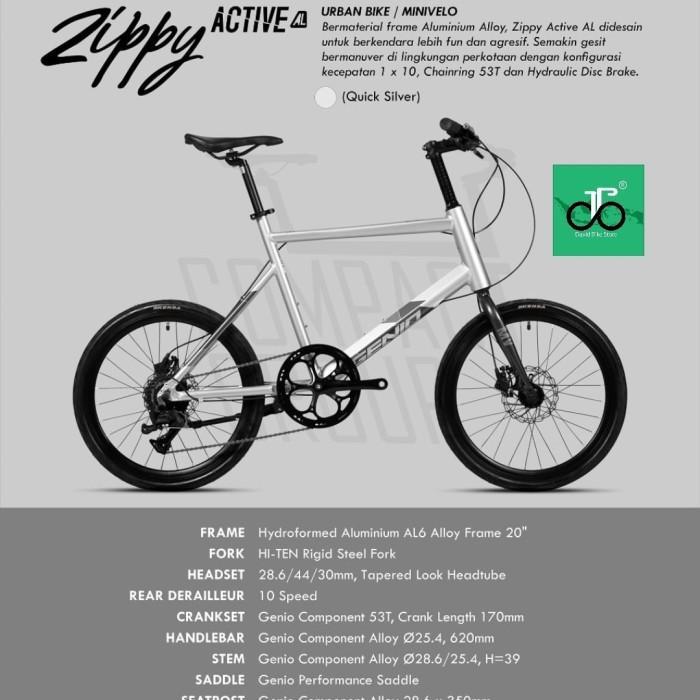 Sepeda Minivelo Genio Zippy Active AL TERBARU Mini Velo