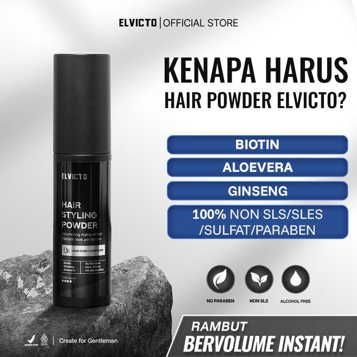 ELVICTO HAIR STYLING POWDER 10gr | Hair Powder Pria Powder Rambut Pria Bubuk Rambut Pria Hair Powder